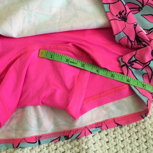 JOFIT STRETCH TENNIS SKORT BLUE WITH PINK FLOWERS SIZE WOM MEDIUM (15) - Picture 4 of 6